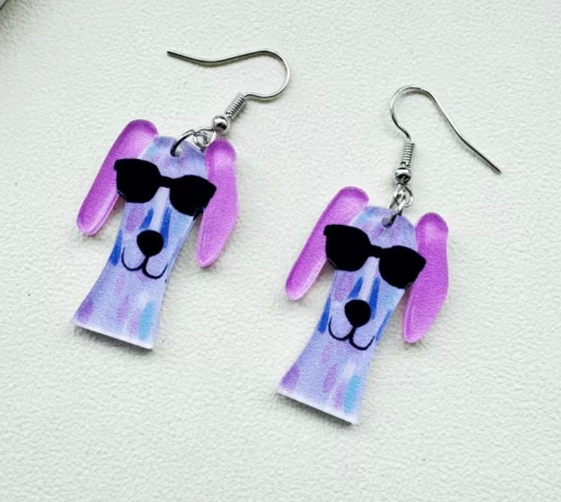 Earrings: Colorful Dogs