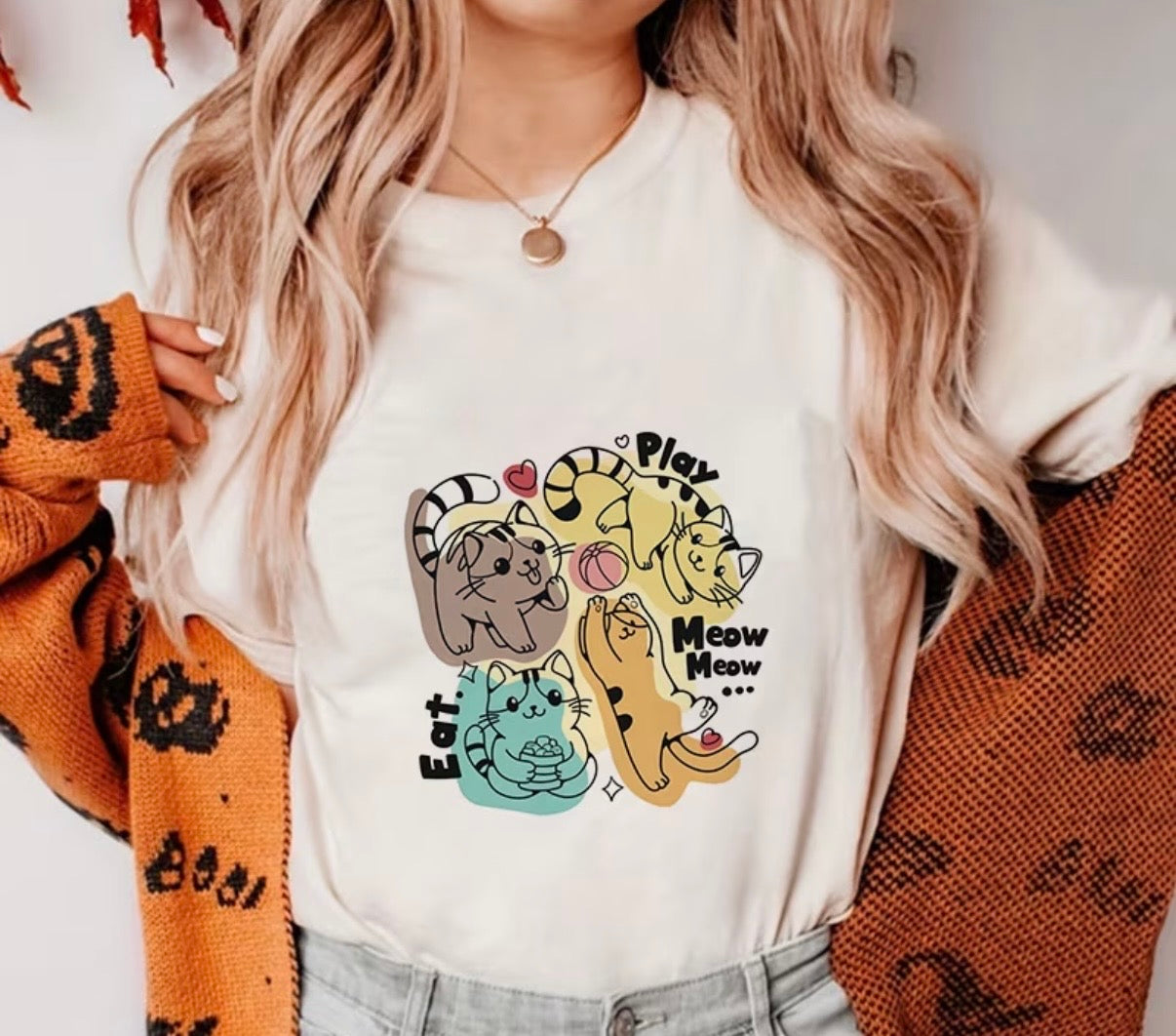 Decal Only: Eat Play Meow Meow
