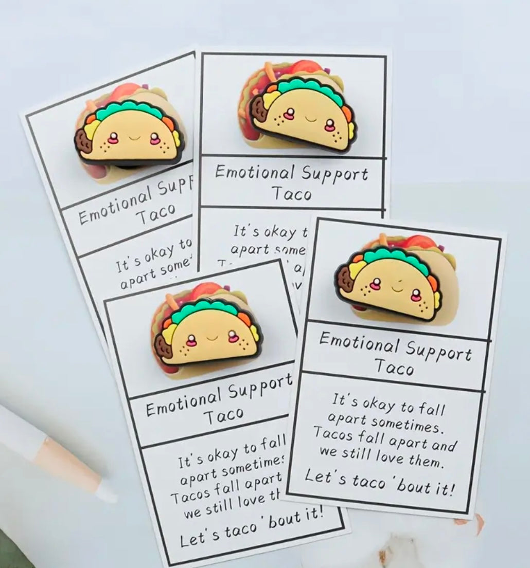 Shoe Charm: Emotional Support Taco (One)