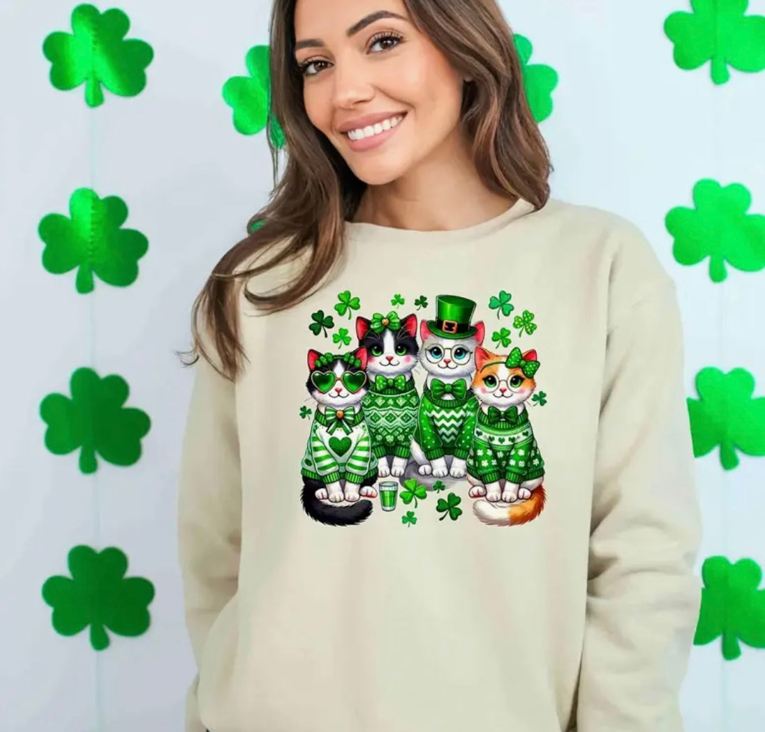✨Decal Only: St. Patrick’s Day Cats (Option 1)