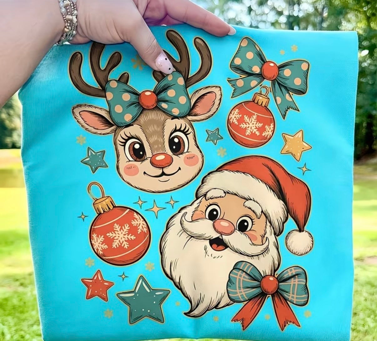 Decal Only: Santa and Rudolph
