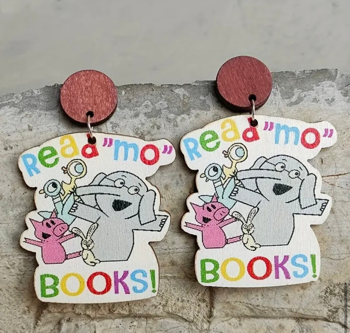 Earrings: Read “Mo” Books