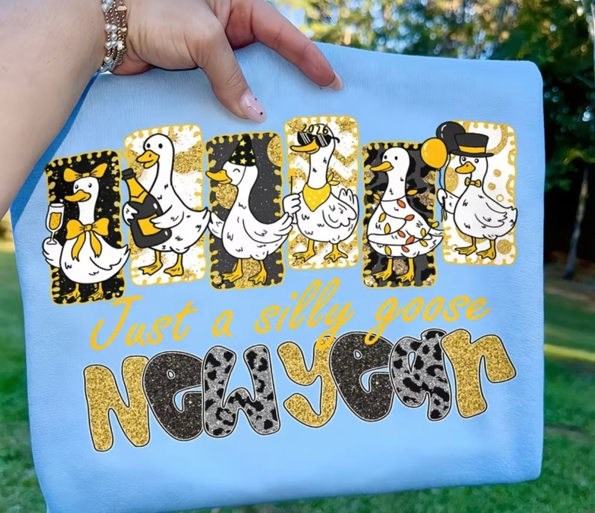 Decal Only: Just a Silly Goose New Year