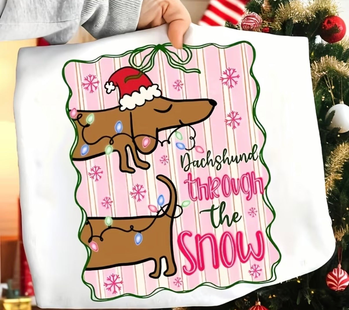 Decal Only: Dachshund Through the Snow