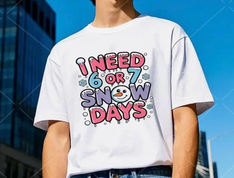 ✨Decal Only: I Need 6 or 7 Snow Days