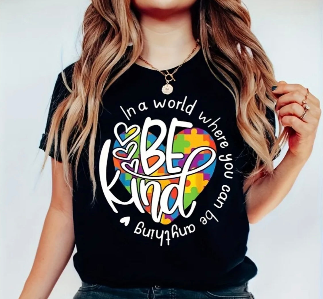 ✨Decal Only: Autism - In a World Where You Can Be Anything Be Kind (Heart with Puzzle Pieces)
