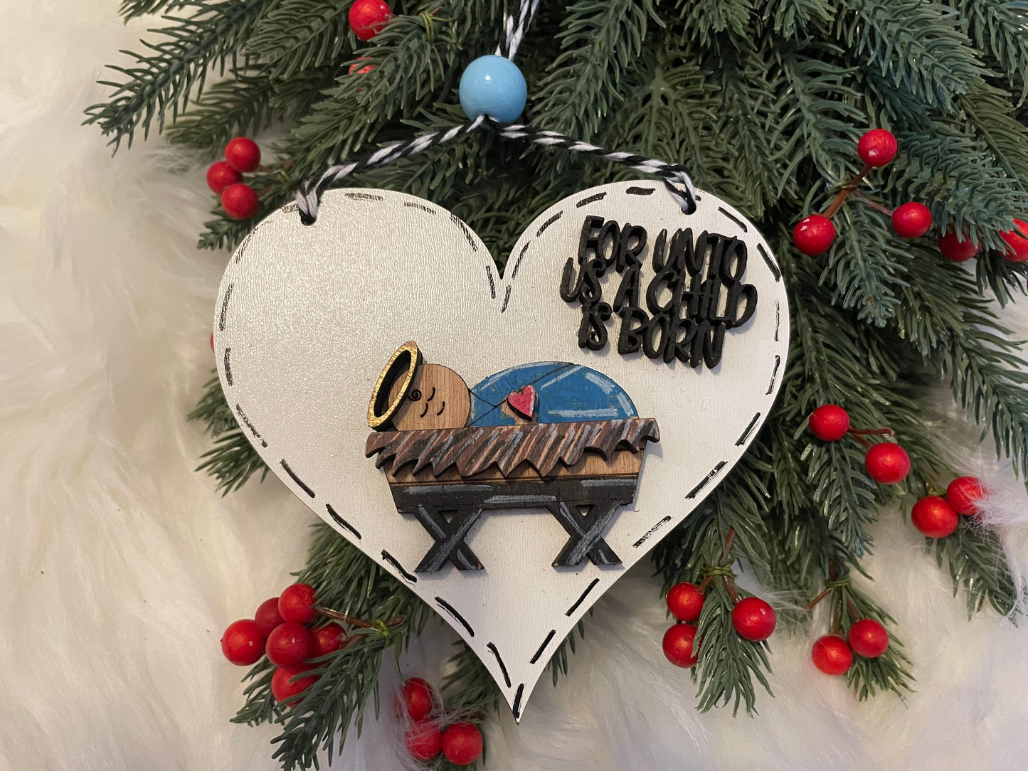 ✨Ornament: Baby Jesus Heart (Option #1)