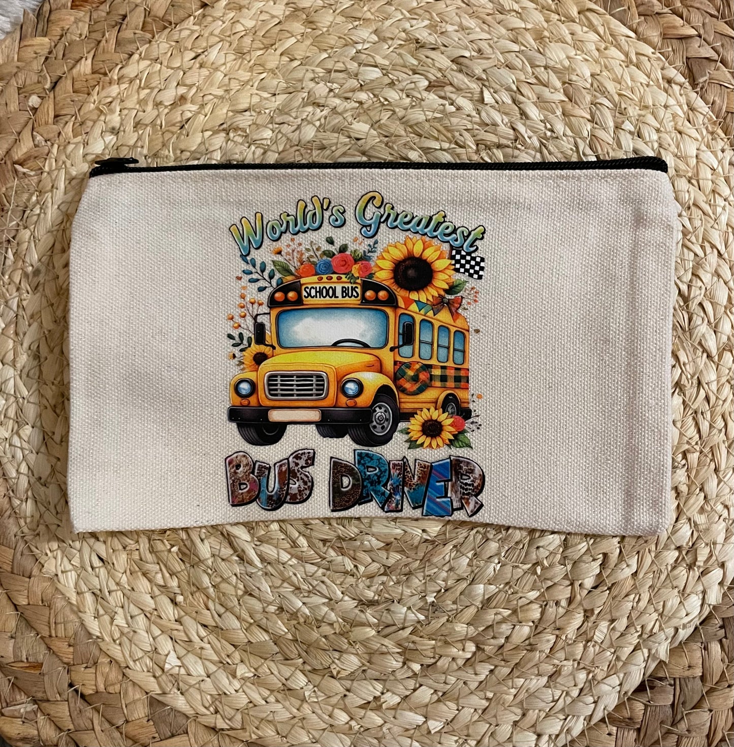 Canvas Pouch: Bus Driver/Transportation