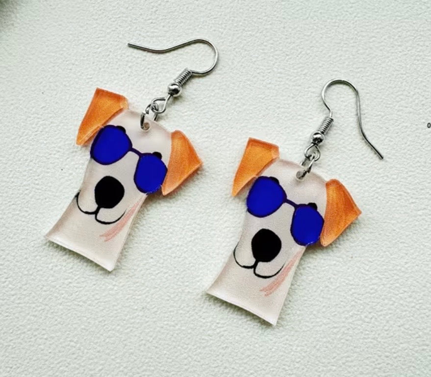 Earrings: Colorful Dogs