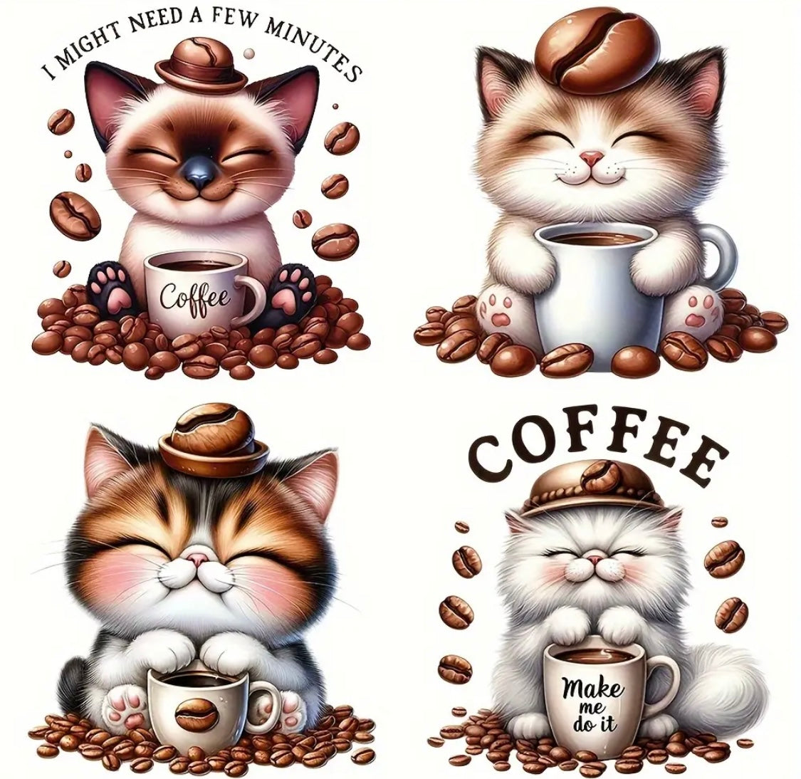 ✨Decal Only: Coffee Cats