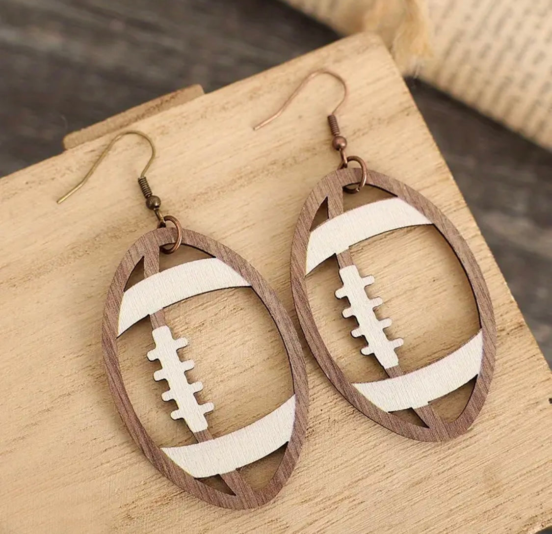 Earrings: Footballs