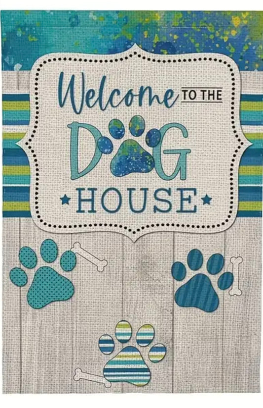 Garden Flag: Welcome to the Dog House