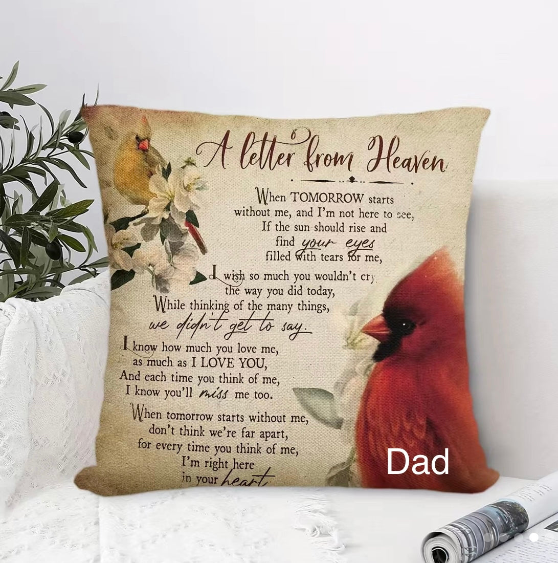 Pillow Cover: A Letter from Heaven