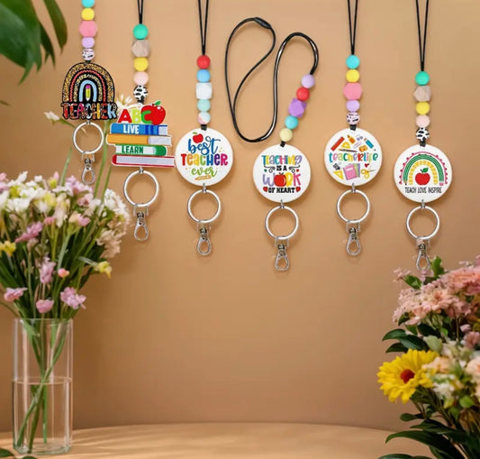 Lanyard: Multi-Colored Beads (Teacher Themed)