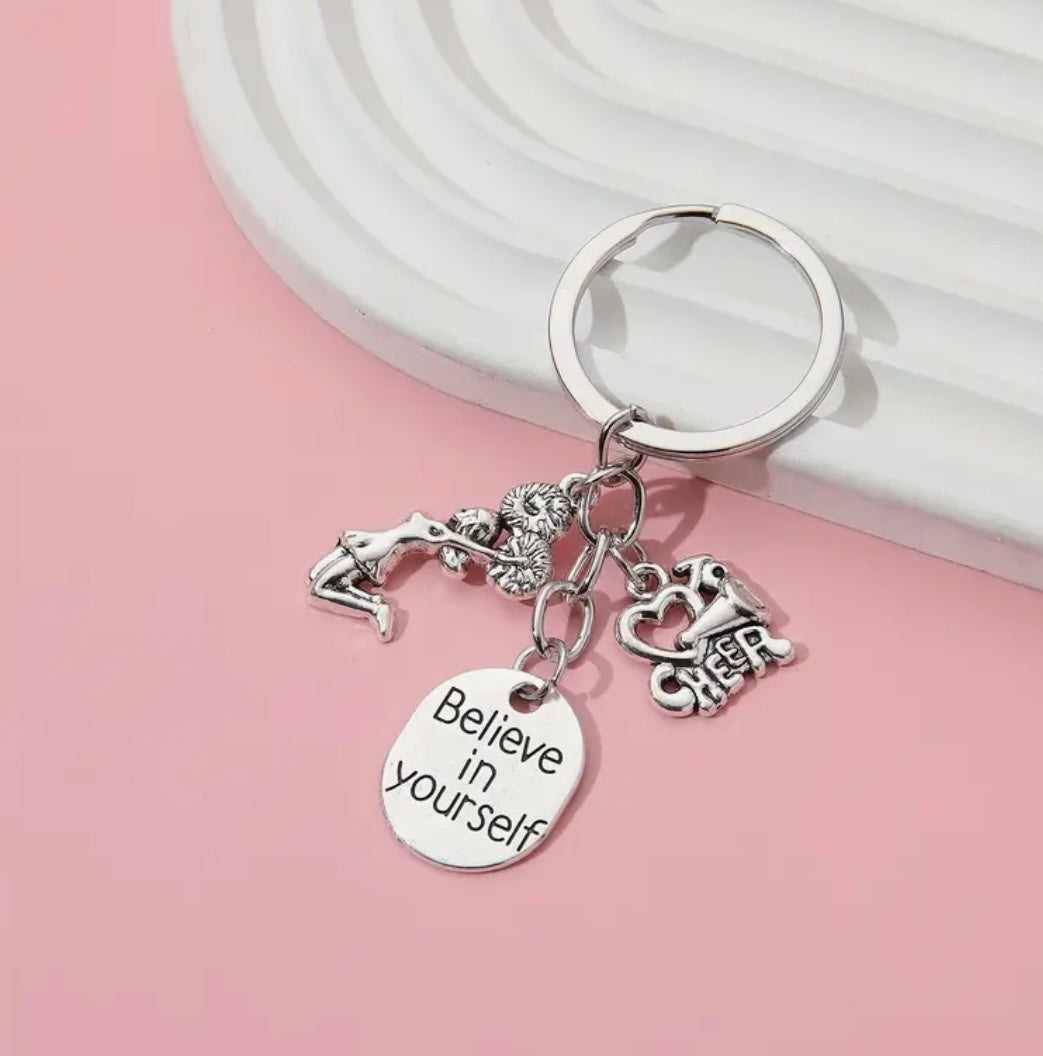 Keychain: Believe in Yourself (Cheerleader)