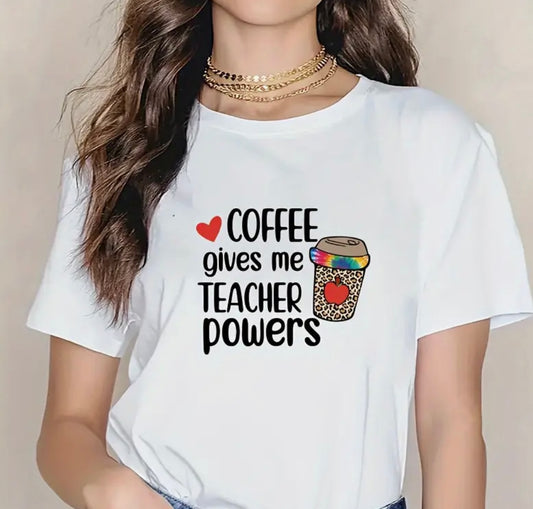 ✨Decal Only: Coffee Gives Me Teacher Powers