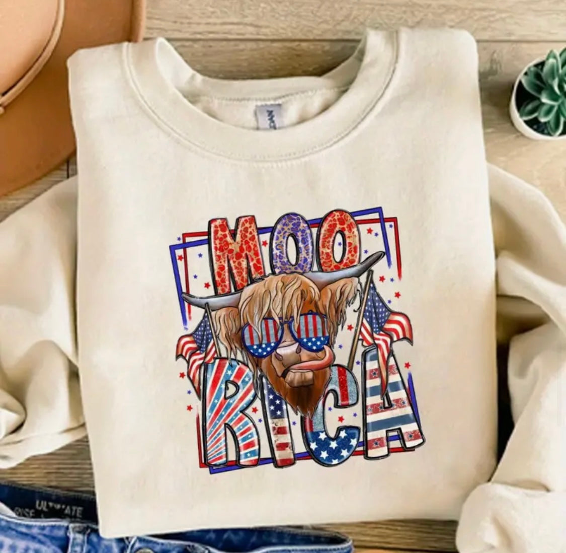 ✨Decal Only: Red, White, and Blue Cow