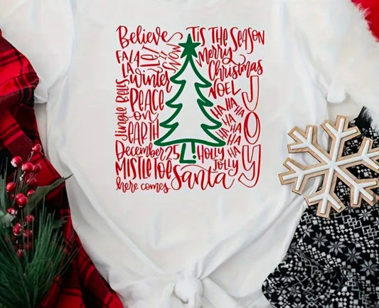 ✨Decal Only: Christmas Tree with Red Words