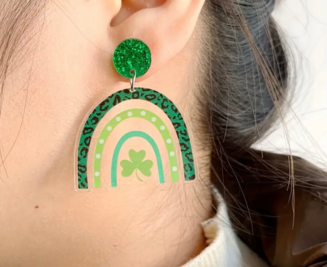 Earrings: St. Patrick’s Day Rainbow