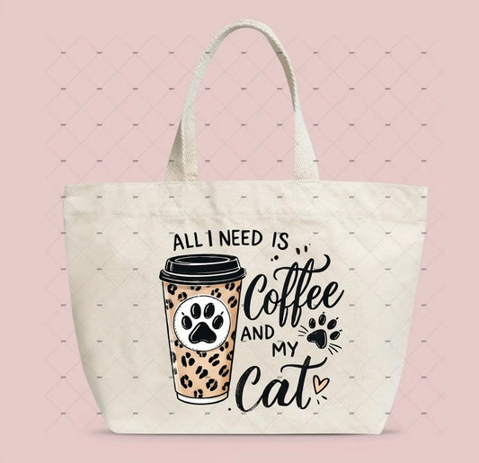 ✨Decal Only: All I Need is Coffee and My Cat