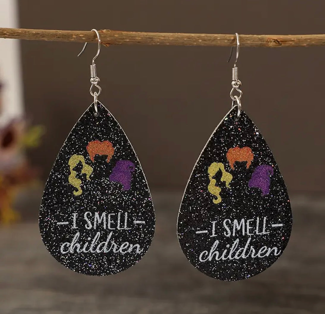 Earrings: Teardrop I Smell Children