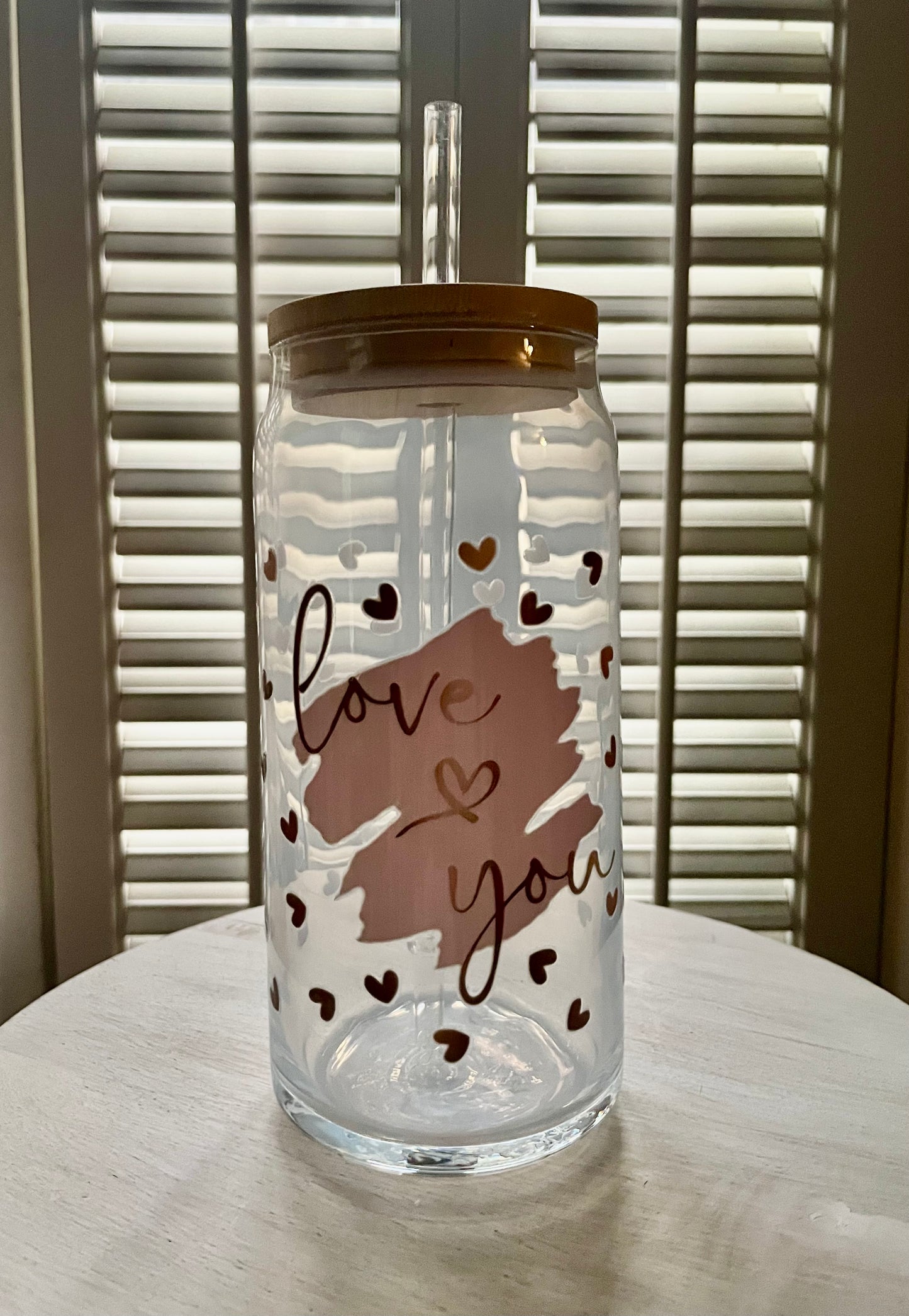 Glass Can with Lid/Straw: Mom (Variety)