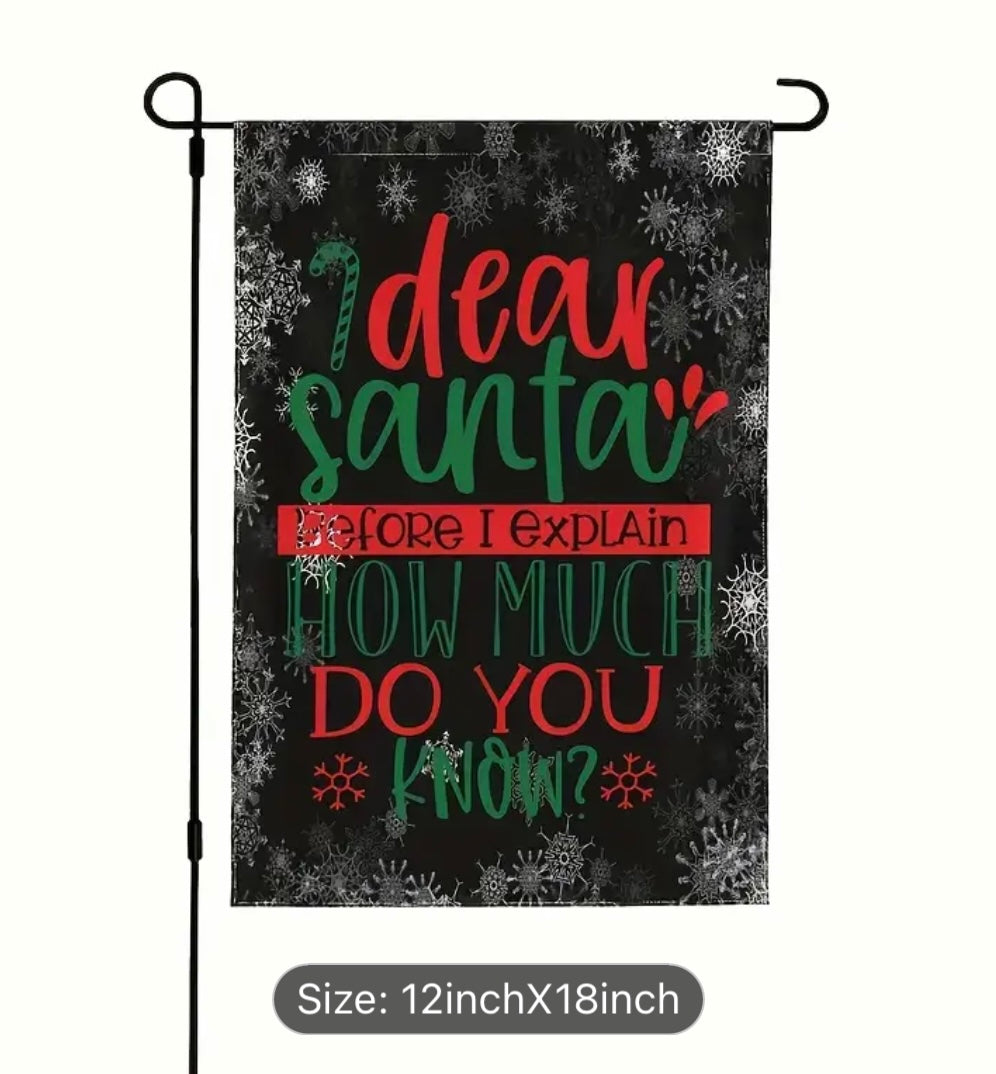 Garden Flag: Dear Santa, How Much Do You Know?