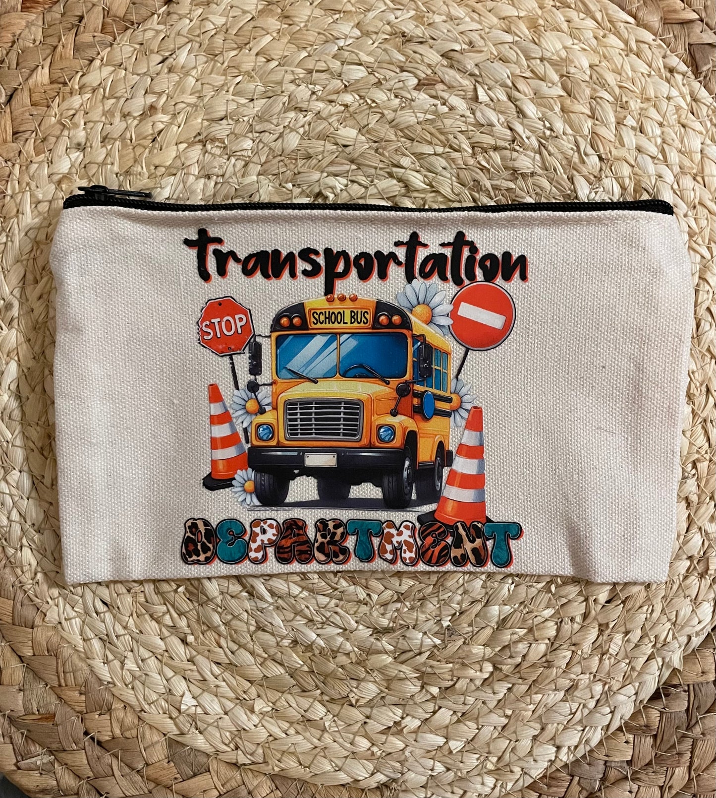 Canvas Pouch: Bus Driver/Transportation