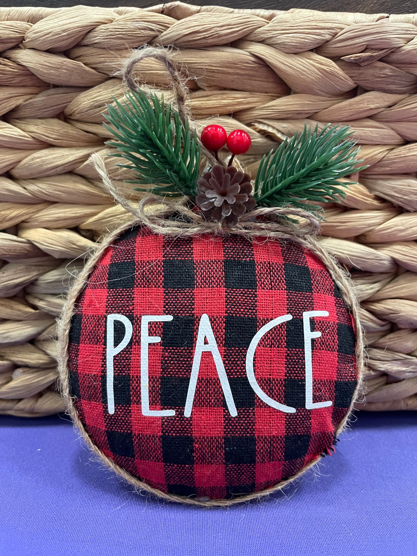 Christmas Ornament: Buffalo Plaid