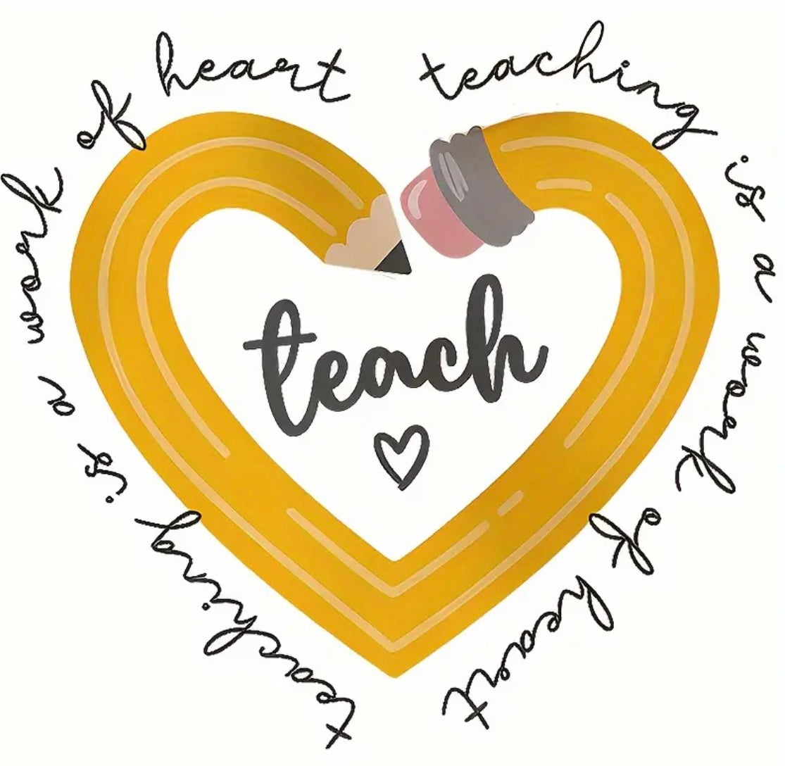 ✨Decal Only: Teach Pencil Heart