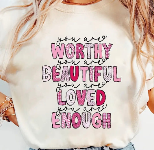 ✨Decal Only: You Are (Worthy, Beautiful, Loved, Enough)