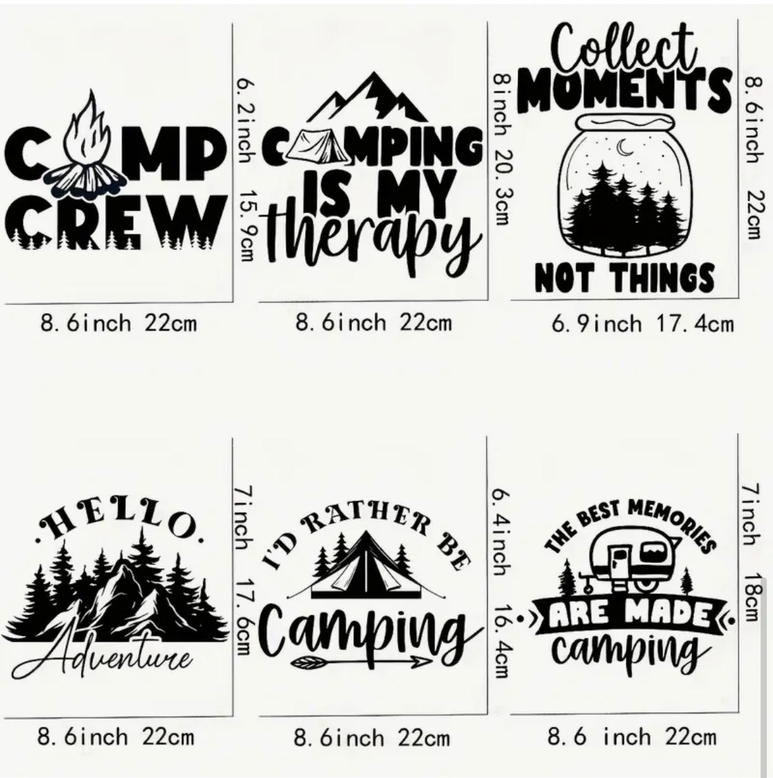 ✨Decal Only: Camping (Variety)