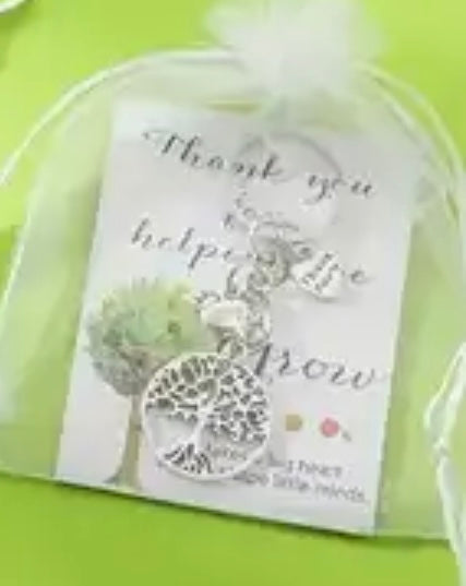 Keychain: Thank You For Helping Me Grow - Teacher (Tree)