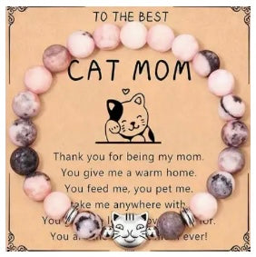 Bracelet: Cat Mom (Stone)