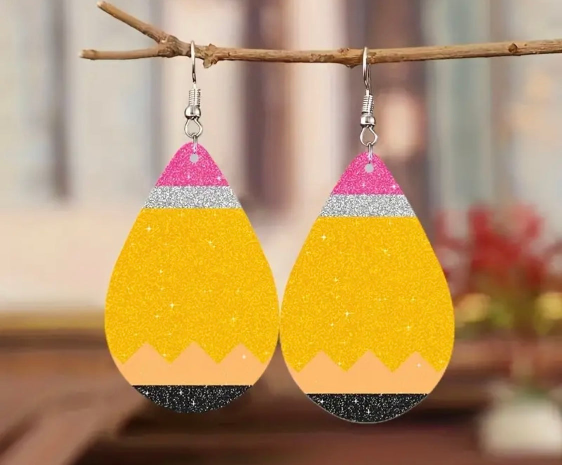 Earrings: Teardrop Pencil