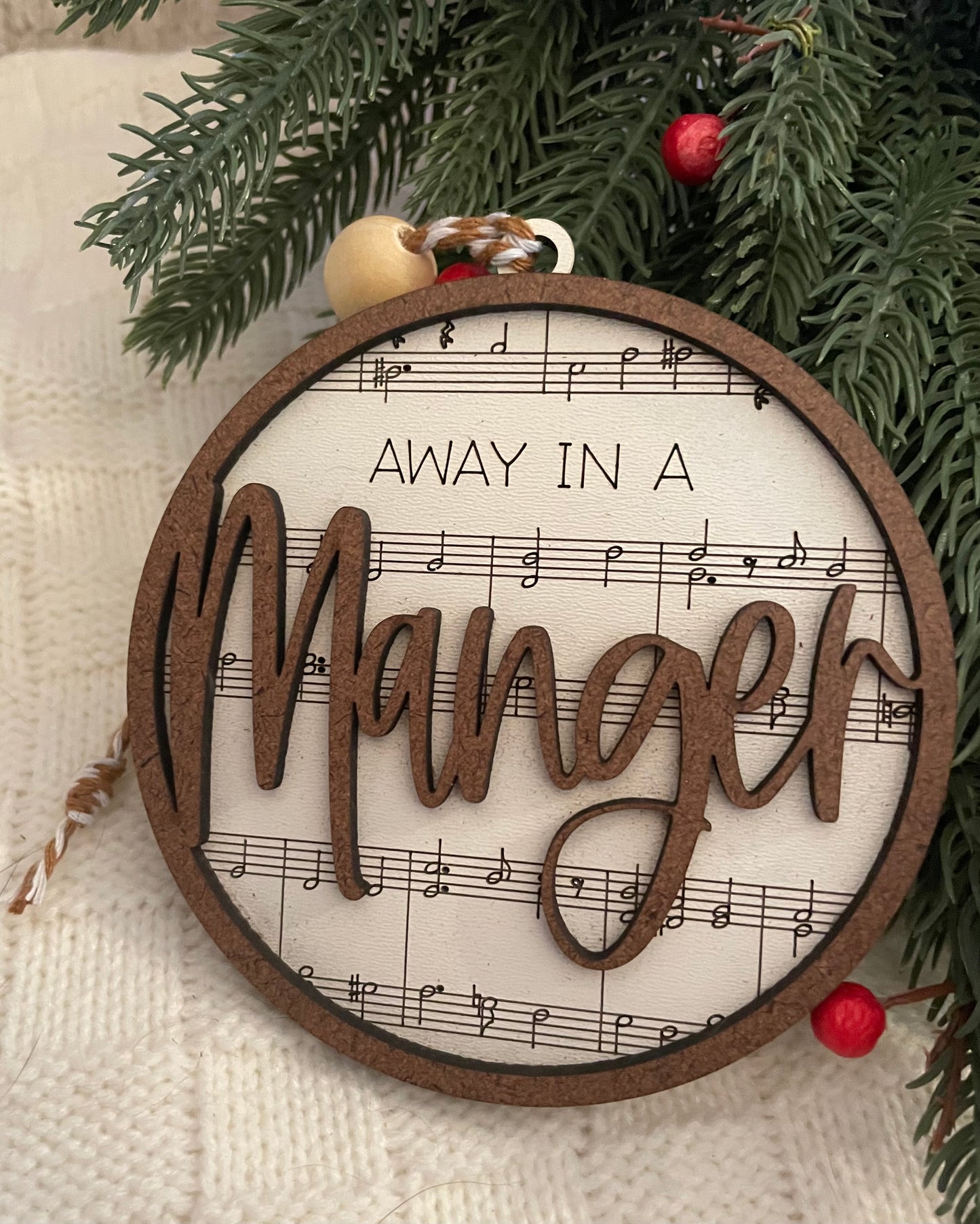 ✨Lyric Ornament: Away in a Manger