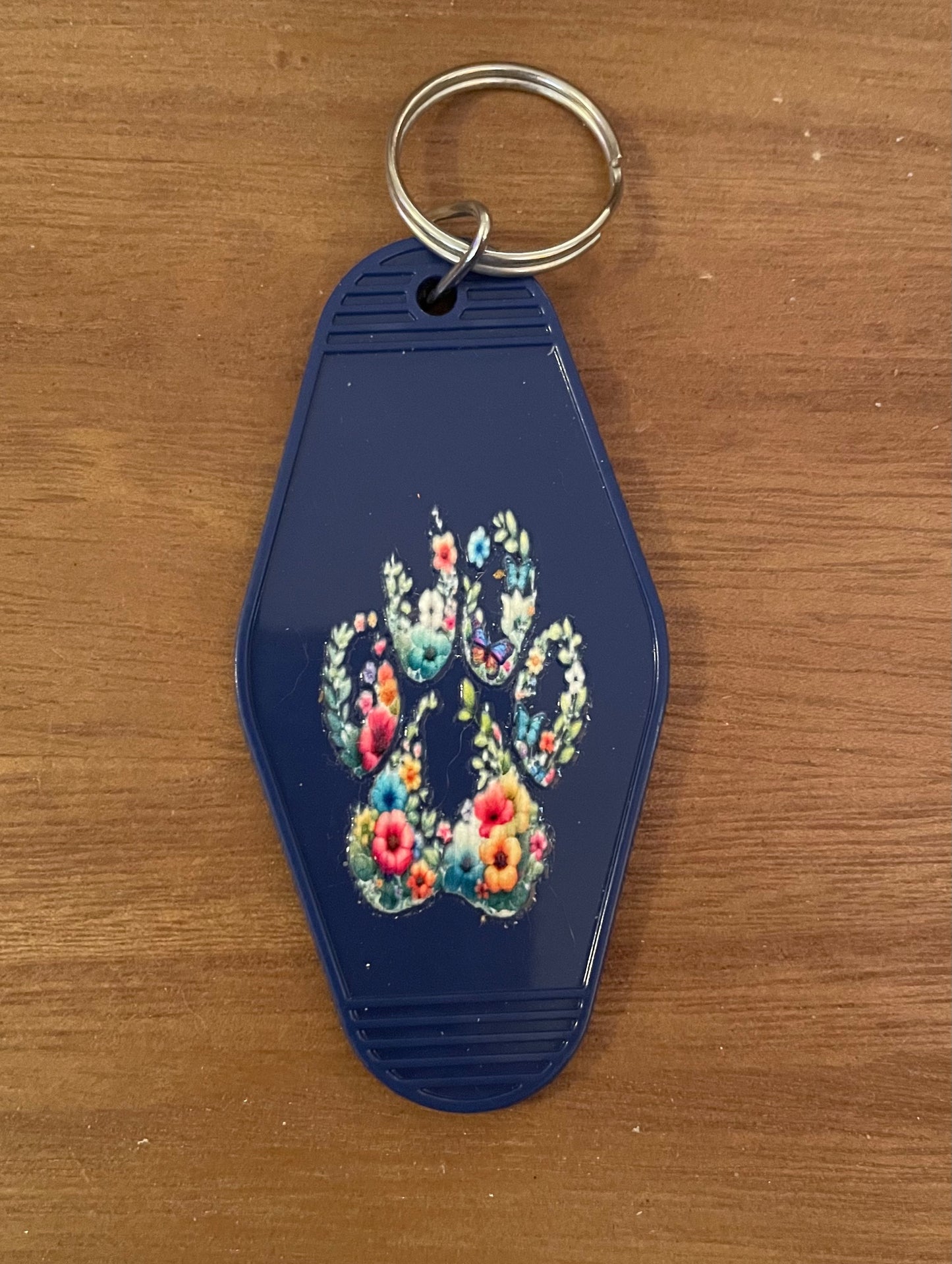 Hotel Keychain: Floral Paw