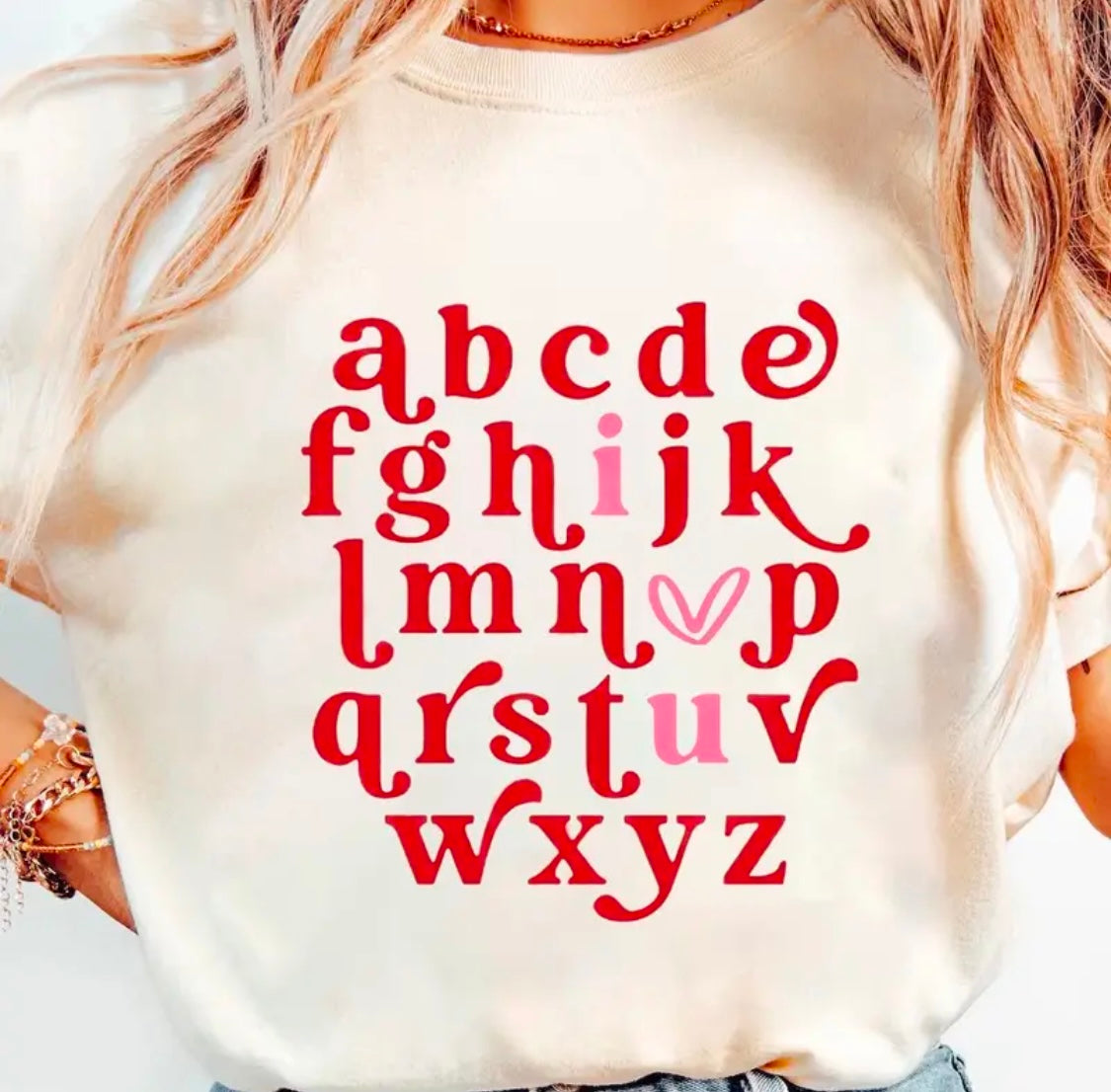 ✨Decal Only: I 💗 U Lowercase Alphabet