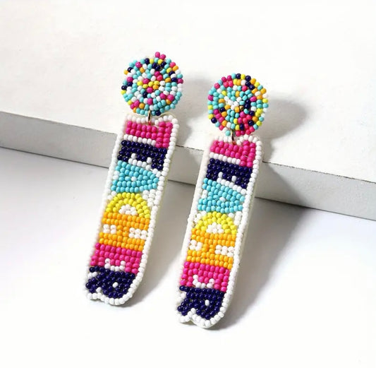 Earrings: Colorful Teacher