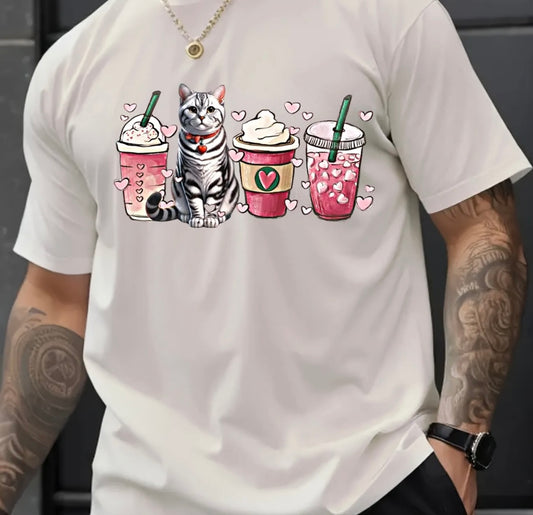 ✨Decal Only: Cat with Coffee Drinks