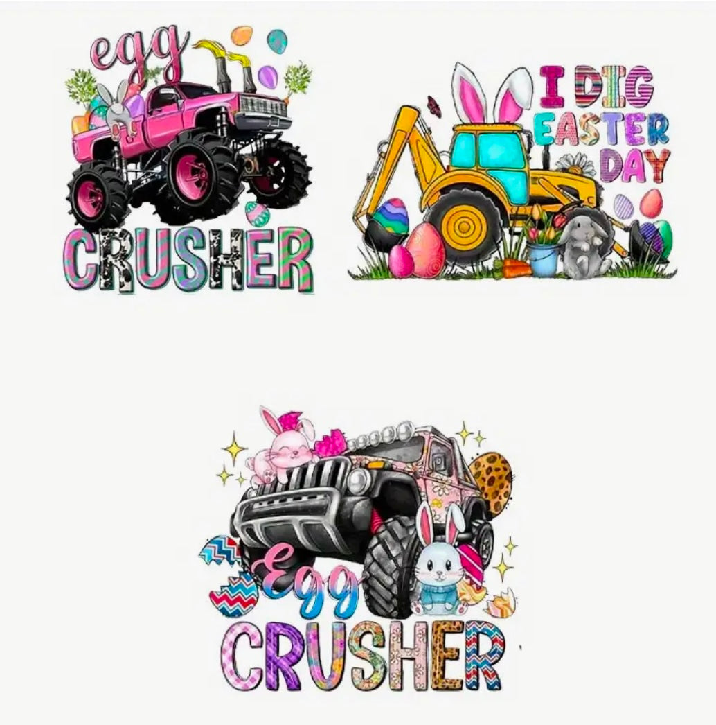 ✨Decal Only: Egg Crusher/ I Dig Easter Vehicle