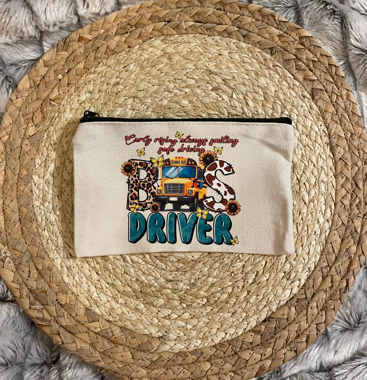 Canvas Pouch: Bus Driver/Transportation