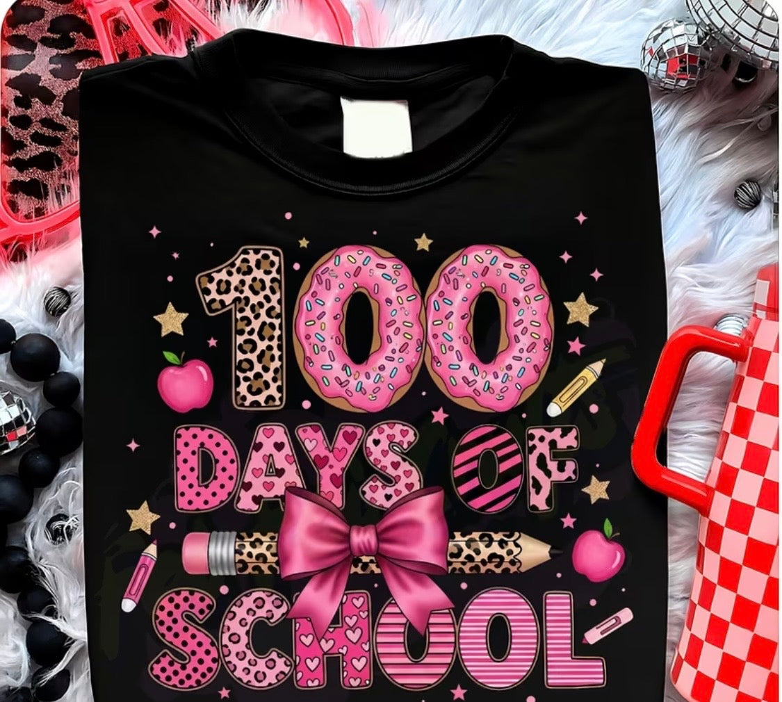 Decal Only: 100 Days (Leopard Pencil with Bow)
