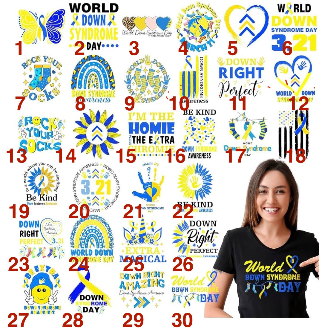 ✨Decal Only: Down Syndrome Awareness