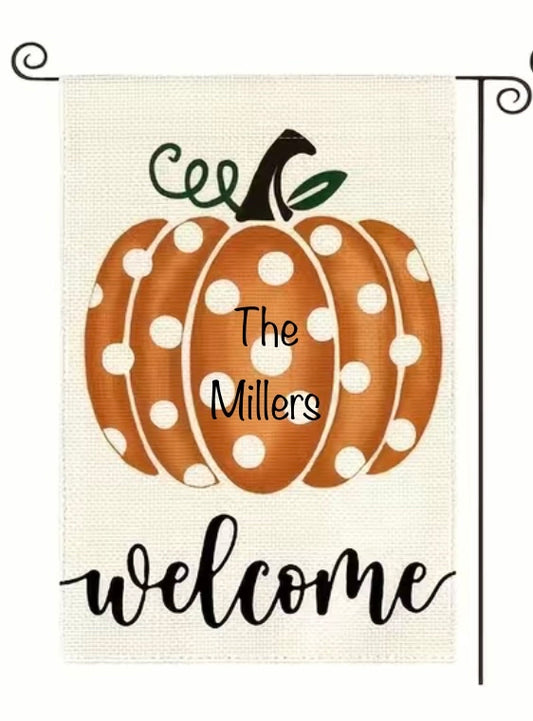 Garden Flag: Welcome Pumpkin