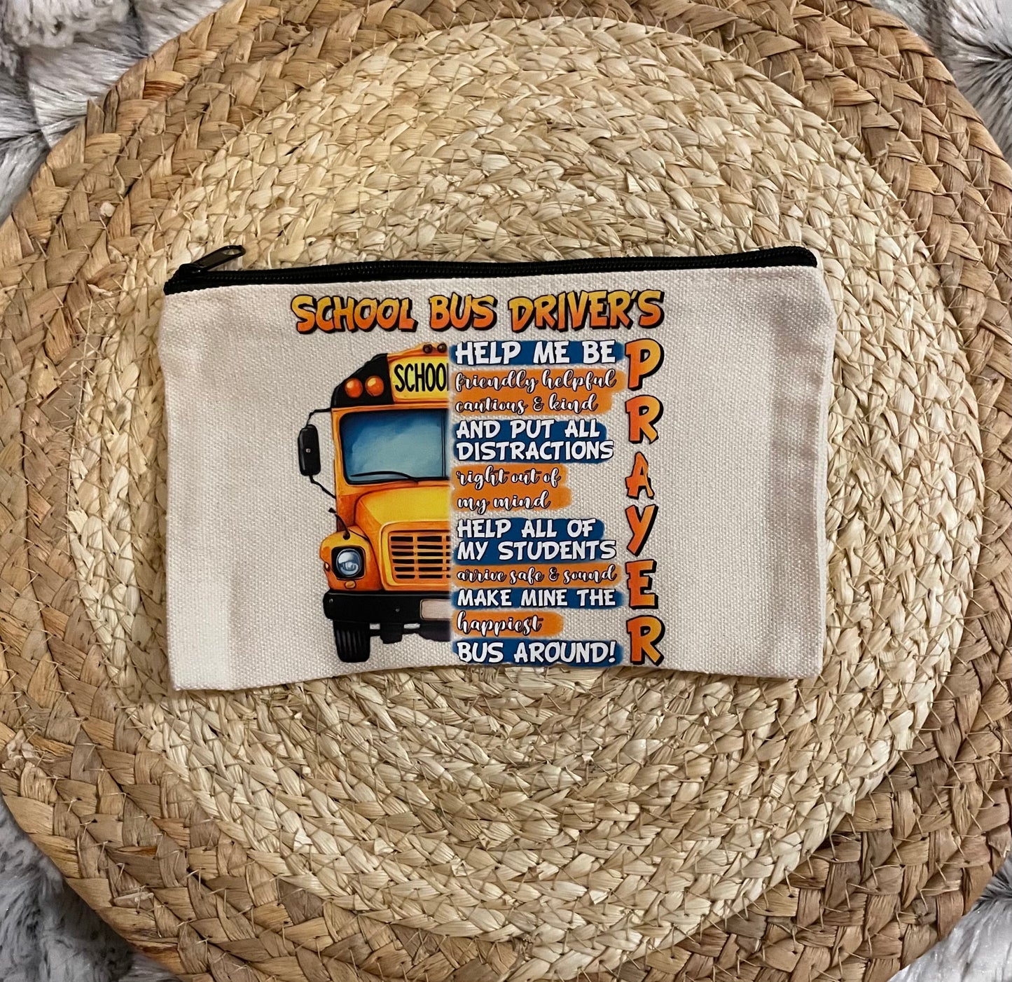 Canvas Pouch: Bus Driver/Transportation