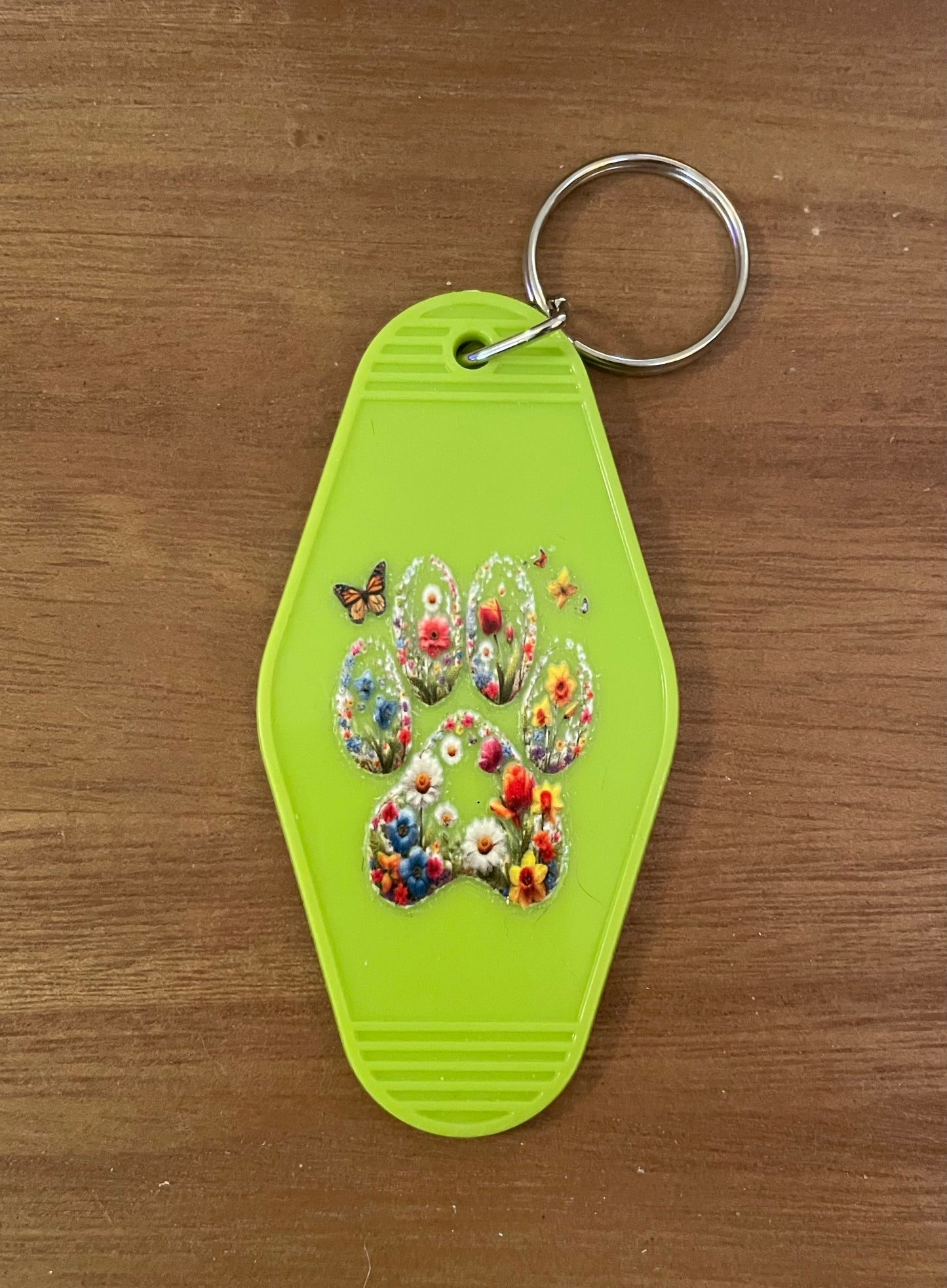 Hotel Keychain: Floral Paw