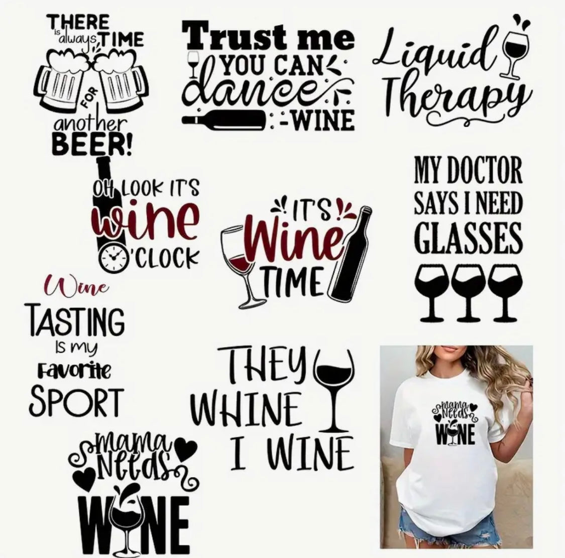 ✨Decal Only: Beer and Wine