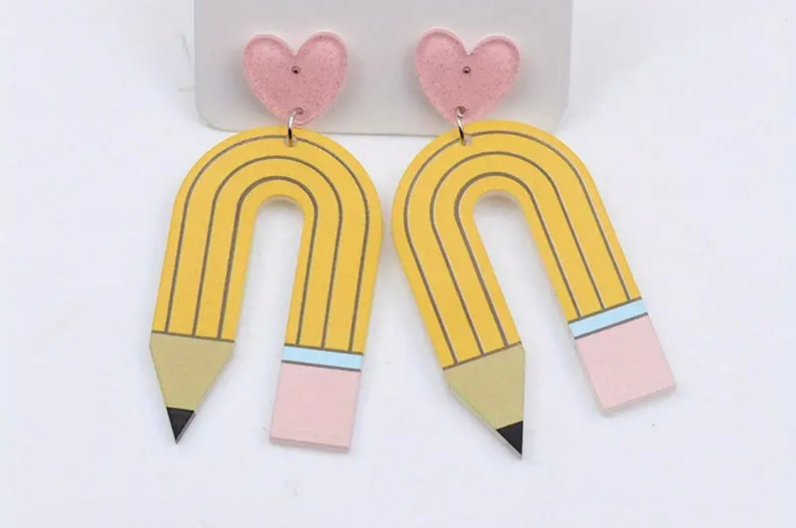 Earrings: Curved Pencil