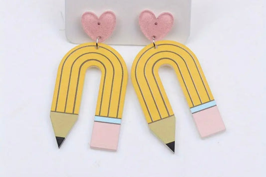 Earrings: Curved Pencil